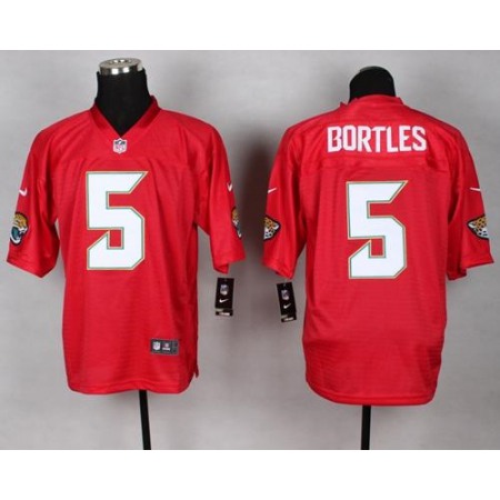 Nike Jaguars #5 Blake Bortles Red Men's Stitched NFL Elite QB Practice Jersey