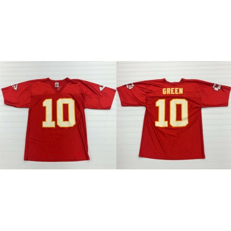 Men's Kansas City Chiefs #10 Trent Green Red Stitched Jersey