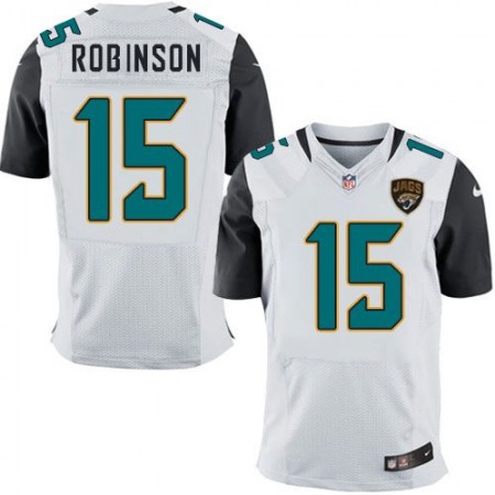 Nike Jaguars #15 Allen Robinson White Men's Stitched NFL Elite Jersey