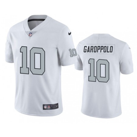 Men's Las Vegas Raiders #10 Jimmy Garoppolo White Vapor Untouchable Stitched Football Jersey