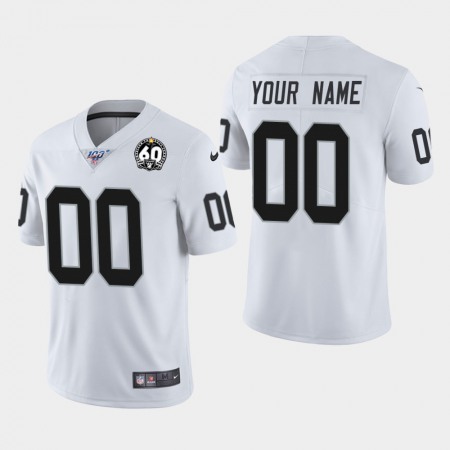 Men's Raiders ACTIVE PLAYER White 2019 100th Season With 60 Patch Vapor Limited Stitched NFL Jersey