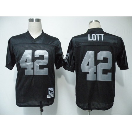 Mitchell & Ness Raiders #42 Lott Black Stitched Throwback NFL Jersey