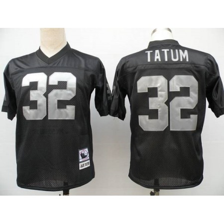 Mitchell and Ness Raiders #32 Jack Tatum Black Stitched Throwback NFL Jersey