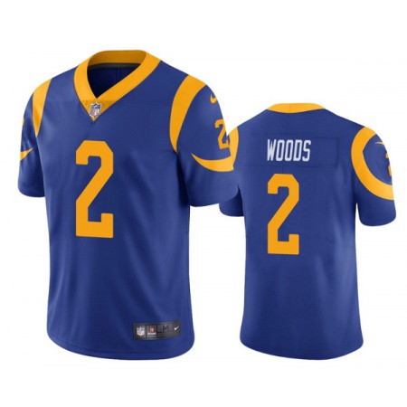 Men's Los Angeles Rams #2 Robert Woods Blue Vapor Untouchable Limited Stitched Jersey