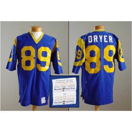 Men's Los Angeles Rams #89 Fred Dryer Blue Stitched Jersey