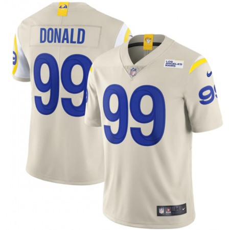 Men's Los Angeles Rams #99 Aaron Donald 2020 Bone Vapor Limited Stitched Jersey