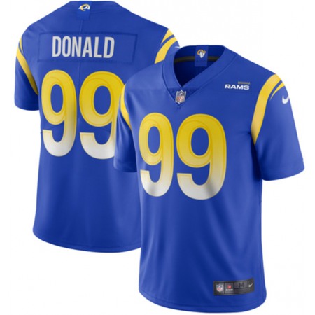 Men's Los Angeles Rams #99 Aaron Donald 2020 Royal Vapor Limited Stitched Jersey