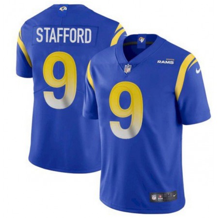 Men's Los Angeles Rams #9 Matthew Stafford 2020 Royal Vapor Untouchable Limited Stitched Jersey