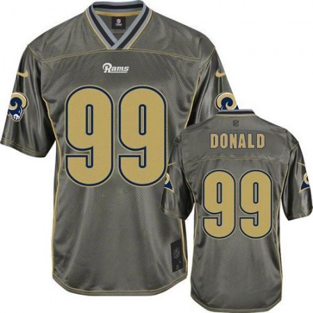 Nike Rams #99 Aaron Donald Grey Men's Stitched NFL Elite Vapor Jersey