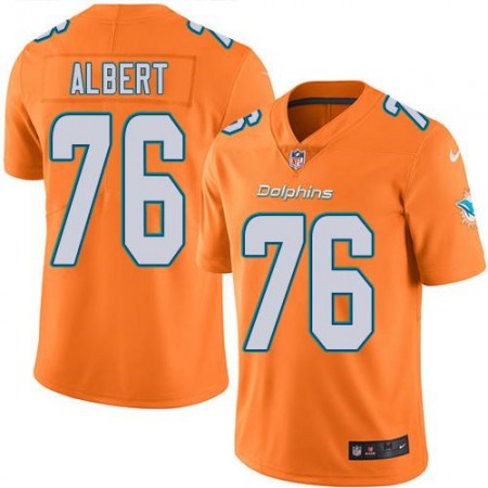 Nike Dolphins #76 Branden Albert Orange Men's Stitched NFL Limited Rush Jersey