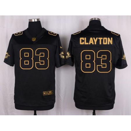 Nike Dolphins #83 Mark Clayton Black Men's Stitched NFL Elite Pro Line Gold Collection Jersey
