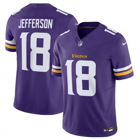 Men's Minnesota Vikings #18 Justin Jefferson Purple 2023 F.U.S.E. Vapor Untouchable Limited Stitched Jersey