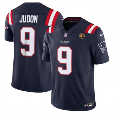 Men's New England Patriots #9 Matthew Judon Navy 2023 F.U.S.E. With John Madden Patch Vapor Limited Stitched Football Jersey