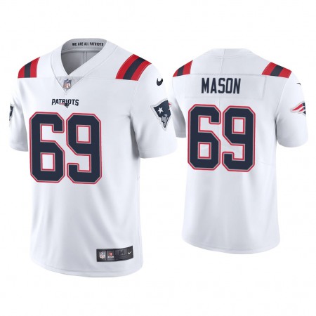 Men's New England Patriots #69 Shaq Mason 2020 White Vapor Untouchable Limited Stitched NFL Jersey