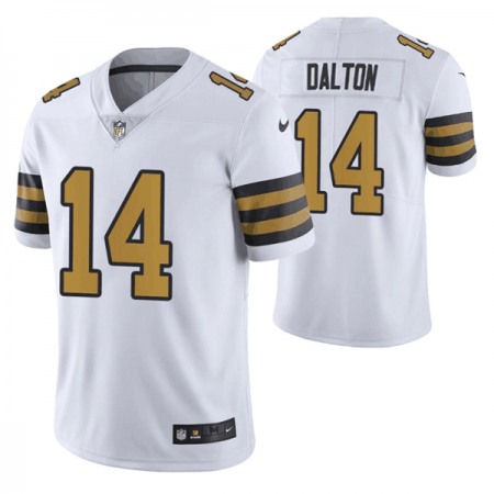 Men's New Orleans Saints #14 Andy Dalton White Color Rush Stitched Jersey