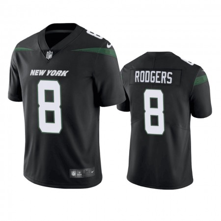 Men's New York Jets #8 Aaron Rodgers Black Vapor Untouchable Limited Stitched Jersey