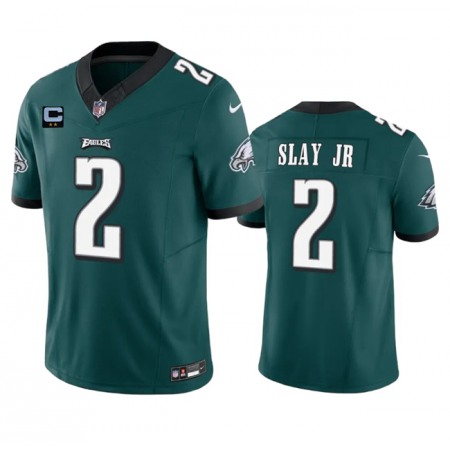 Men's Philadelphia Eagles #2 Darius Slay JR Green 2023 F.U.S.E. With 2-Star C Patch Vapor Untouchable Limited Stitched Football Jersey