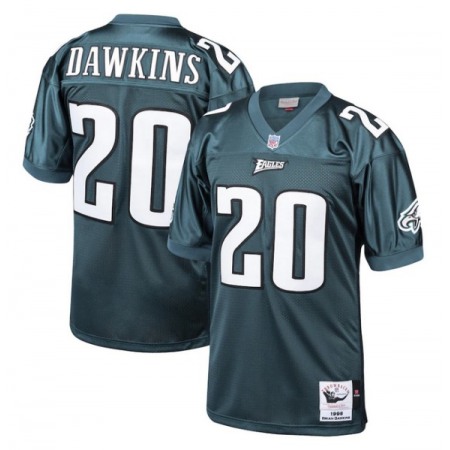 Men's Philadelphia Eagles #20 Brian Dawkins Green Mitchell & Ness 1996 Throwback Stitched Jersey