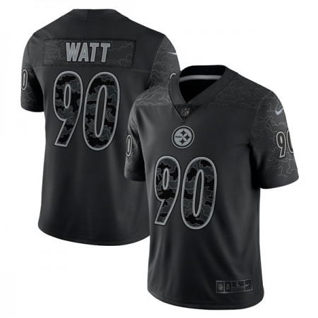 Men's Pittsburgh Steelers #90 T.J. Watt Reflective Limited Stitched Jersey