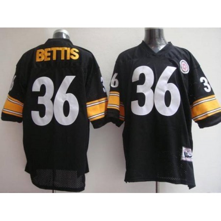 Mitchell & Ness Steelers #36 Jerome Bettis Black Stitched Throwback NFL Jersey