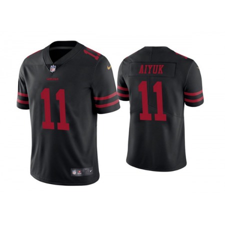 Men's San Francisco 49ers #11 Brandon Aiyuk Black Vapor Untouchable Limited Stitched Jersey