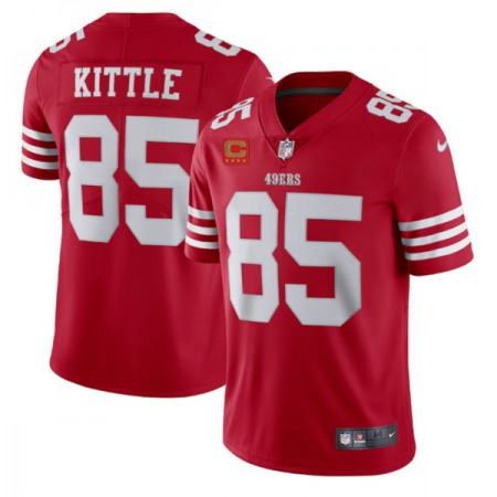 Men's San Francisco 49ers #85 George Kittle 2022 Red With 1-star C Patch Vapor Untouchable Limited Stitched Football Jersey