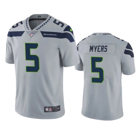 Men's Seattle Seahawks #5 Jason Myers Grey Vapor Untouchable Limited Stitched Jersey