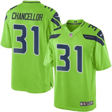 Nike Seahawks #31 Kam Chancellor Green Men's Stitched NFL Limited Rush Jersey