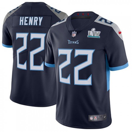 Men's Tennessee Titans #22 Derrick Henry Super Bowl LIV Navy Vapor Untouchable Stitched NFL Jersey