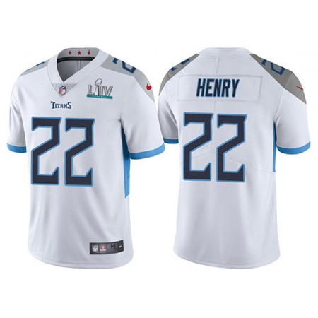 Men's Tennessee Titans #22 Derrick Henry Super Bowl LIV White Vapor Untouchable Stitched NFL Jersey