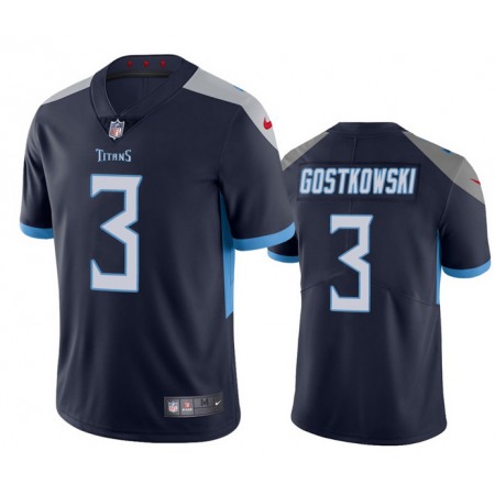 Men's Tennessee Titans #3 Stephen Gostkowski Navy Vapor Untouchable Stitched Jersey