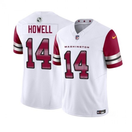 Men's Washington Commanders #14 Sam Howell White 2023 F.U.S.E. Vapor Limited Stitched Football Jersey