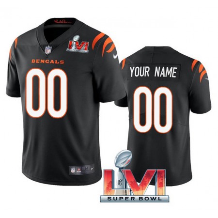 Men's Cincinnati Bengals ACTIVE PLAYER Custom 2022 Black Super Bowl LVI Vapor Limited Stitched Jersey