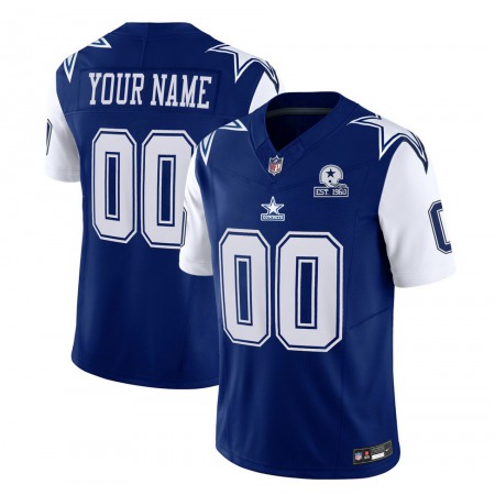 Men's Dallas Cowboys Active Player Custom Navy 2023 F.U.S.E. With Established In 1960 Patch Vapor Limited Stitched Football Jersey