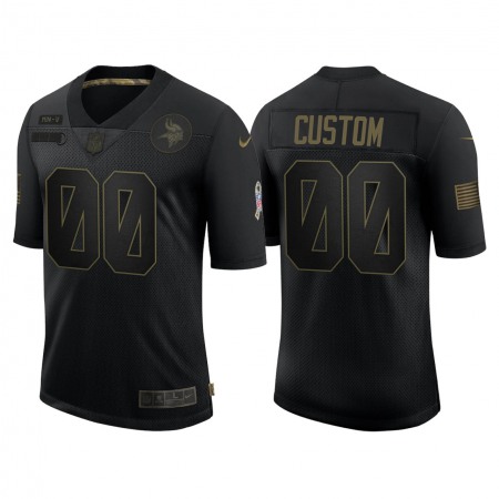 Men's Minnesota Vikings ACTIVE PLAYER Custom 2020 Black Salute To Service Limited Stitched Jersey