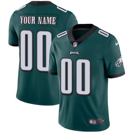 Men's Philadelphia Eagles Customized Green Team Color Vapor Untouchable NFL Stitched Limited Jersey