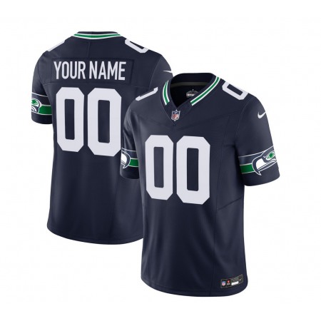 Men's Seattle Seahawks Active Player Custom 2023 F.U.S.E. Navy Limited Stitched Football Jersey