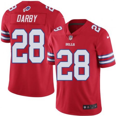 Nike Bills #28 Ronald Darby Red Youth Stitched NFL Limited Rush Jersey