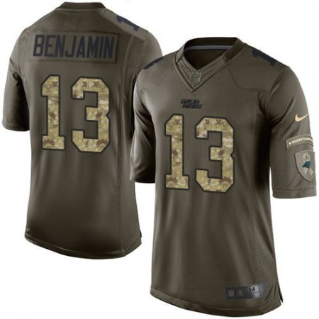 Nike Panthers #13 Kelvin Benjamin Green Youth Stitched NFL Limited Salute to Service Jersey