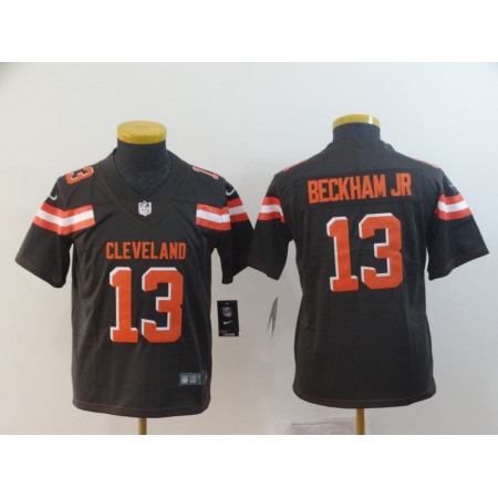 Youth Cleveland Browns #13 Odell Beckham Jr. Brown Vapor Untouchable Limited Stitched NFL Jersey