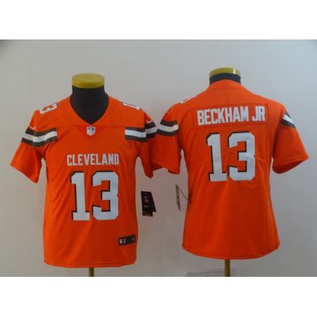 Youth Cleveland Browns #13 Odell Beckham Jr. Orange Vapor Untouchable Limited Stitched NFL Jersey