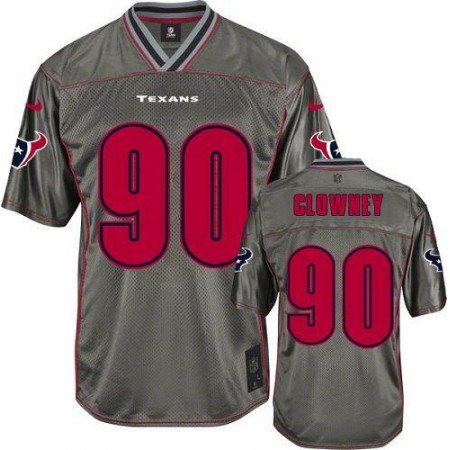 Nike Texans #90 Jadeveon Clowney Grey Youth Stitched NFL Elite Vapor Jersey