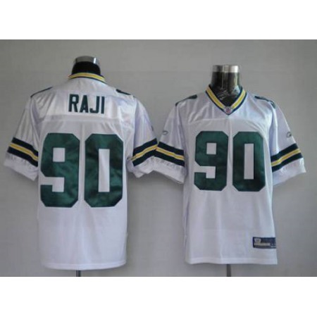 Packers #90 B.J.Raji White Stitched Youth NFL Jersey
