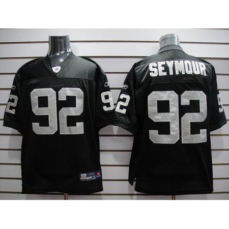 Raiders #92 Richard Seymour Black Stitched Youth NFL Jersey