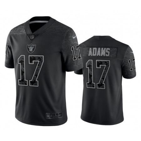 Youth Las Vegas Raiders #17 Davante Adams Black Reflective Limited Stitched Football Jersey