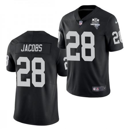 Youth Oakland Raiders #28 Josh Jacobs 2020 Black Inaugural Season Vapor Limited Stitched Jersey