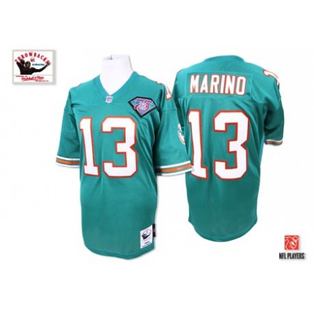 Mitchell And Ness Dolphins #13 Dan Marino Green Stitched Throwback Youth NFL Jersey