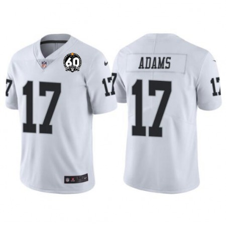 Youth Las Vegas Raiders #17 Davante Adams White 60th Anniversary Patch Vapor Untouchable Limited Stitched NFL Jersey