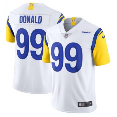 Youth Los Angeles Rams #99 Aaron Donald White Vapor Limited Stitched Jersey