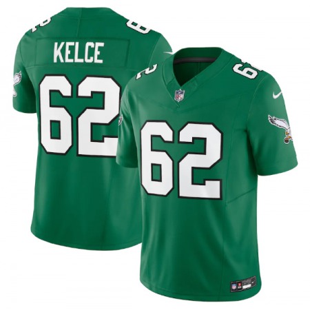 Youth Philadelphia Eagles #62 Jason Kelce Green 2023 F.U.S.E. Stitched Football Jersey